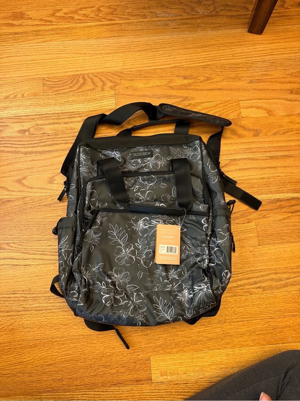 Ju-Ju-Be Black Floral Print Backpack
